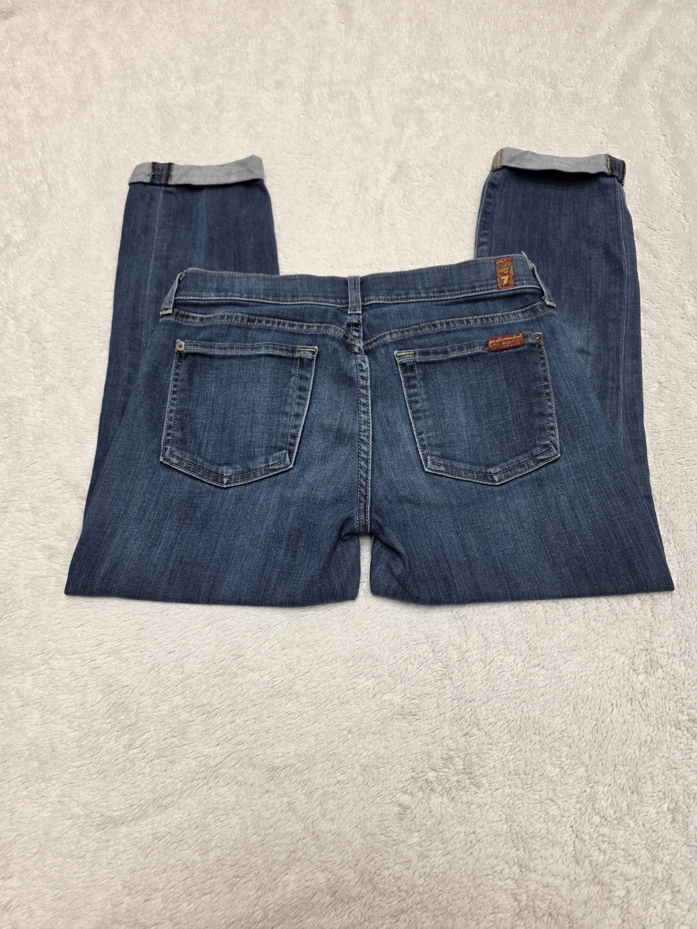 7 For All Mankind Women's Medium Blue Boyfriend Jeans